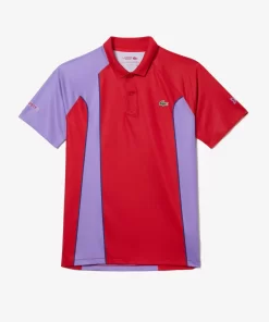 Lacoste Tennis>Herren Sport X Novak Djokovic Poloshirt Rot / Lila Y01