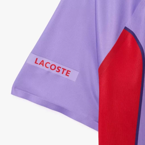 Lacoste Tennis>Herren Sport X Novak Djokovic Poloshirt Rot / Lila Y01