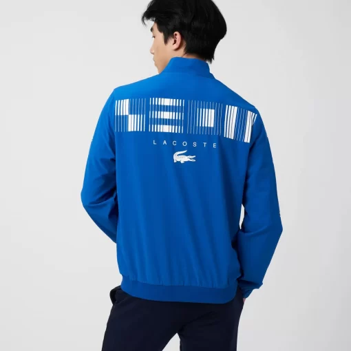 Lacoste Tennis>Herren Sport X Novak Djokovic Trainingsjacke Blau / Weis Lux