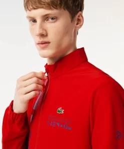 Lacoste Tennis>Herren Sport X Novak Djokovic Trainingsjacke Rot / Lila Trf