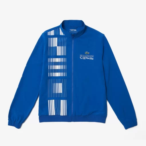 Lacoste Tennis>Herren Sport X Novak Djokovic Trainingsjacke Blau / Weis Lux