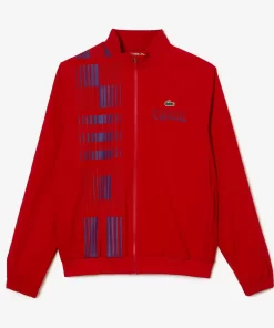 Lacoste Tennis>Herren Sport X Novak Djokovic Trainingsjacke Rot / Lila Trf