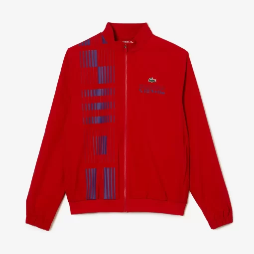 Lacoste Tennis>Herren Sport X Novak Djokovic Trainingsjacke Rot / Lila Trf