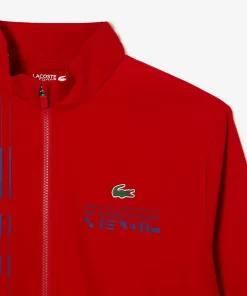 Lacoste Tennis>Herren Sport X Novak Djokovic Trainingsjacke Rot / Lila Trf