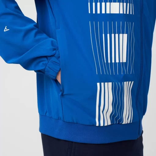 Lacoste Tennis>Herren Sport X Novak Djokovic Trainingsjacke Blau / Weis Lux