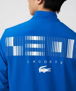 Lacoste Tennis>Herren Sport X Novak Djokovic Trainingsjacke Blau / Weis Lux