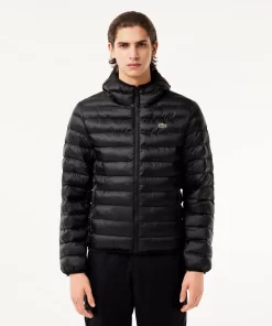 Lacoste Jacken & Mäntel>Herren Steppjacke Mit Kapuze Schwarz 031