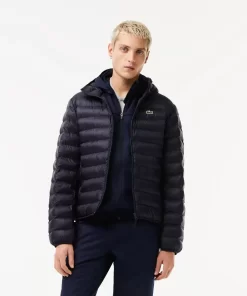 Lacoste Jacken & Mäntel>Herren Steppjacke Mit Kapuze Navy Blau Hde