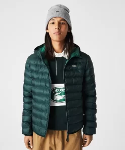 Lacoste Jacken & Mäntel>Herren Steppjacke Mit Kapuze Sinople Grun Yzp