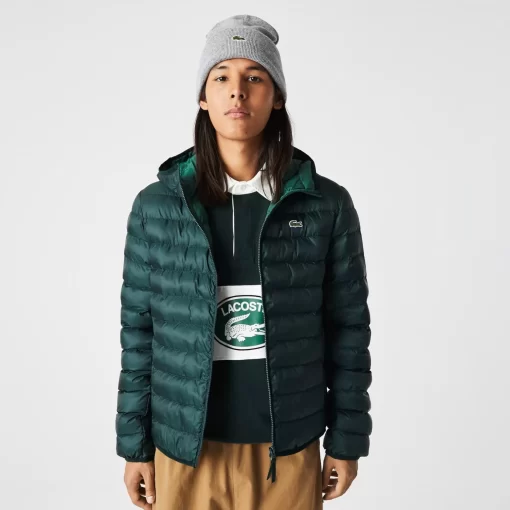 Lacoste Jacken & Mäntel>Herren Steppjacke Mit Kapuze Sinople Grun Yzp