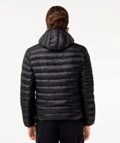 Lacoste Jacken & Mäntel>Herren Steppjacke Mit Kapuze Schwarz 031