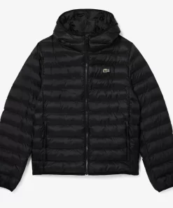 Lacoste Jacken & Mäntel>Herren Steppjacke Mit Kapuze Schwarz 031