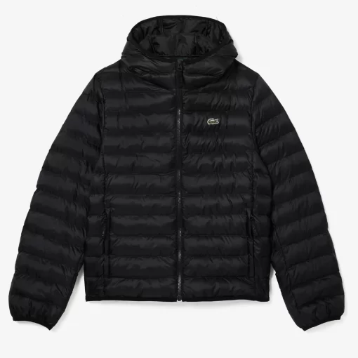 Lacoste Jacken & Mäntel>Herren Steppjacke Mit Kapuze Schwarz 031