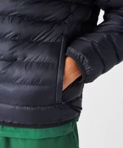 Lacoste Jacken & Mäntel>Herren Steppjacke Mit Kapuze Navy Blau Hde