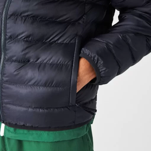 Lacoste Jacken & Mäntel>Herren Steppjacke Mit Kapuze Navy Blau Hde