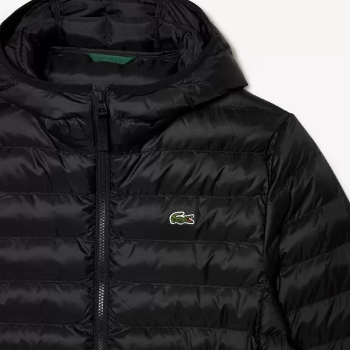 Lacoste Jacken & Mäntel>Herren Steppjacke Mit Kapuze Schwarz 031