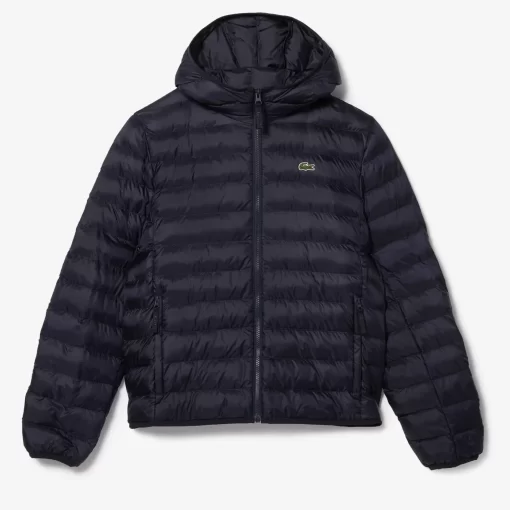 Lacoste Jacken & Mäntel>Herren Steppjacke Mit Kapuze Navy Blau Hde