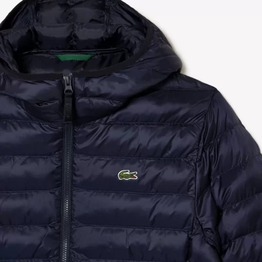 Lacoste Jacken & Mäntel>Herren Steppjacke Mit Kapuze Navy Blau Hde