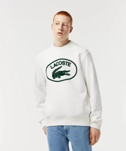 Lacoste Sweatshirts>Herren Sweatshirt Aus Bio-Baumwolle Weis / Grun X0N