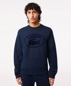 Lacoste Sweatshirts>Herren Sweatshirt Aus Bio-Baumwolle Navy Blau / Weis Hhw