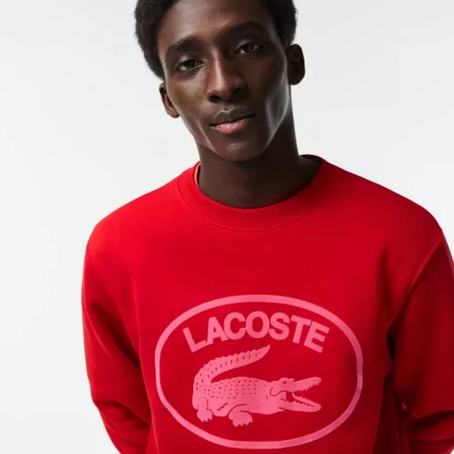 Lacoste Sweatshirts>Herren Sweatshirt Aus Bio-Baumwolle Rot / Rosa S4I