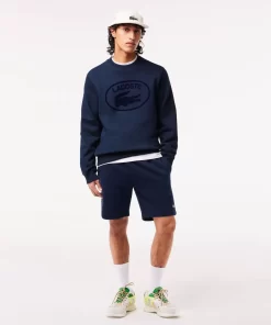 Lacoste Sweatshirts>Herren Sweatshirt Aus Bio-Baumwolle Navy Blau / Weis Hhw