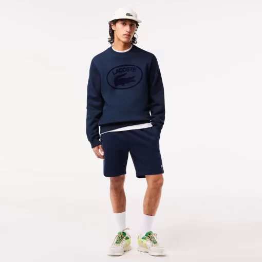 Lacoste Sweatshirts>Herren Sweatshirt Aus Bio-Baumwolle Navy Blau / Weis Hhw