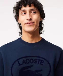 Lacoste Sweatshirts>Herren Sweatshirt Aus Bio-Baumwolle Navy Blau / Weis Hhw