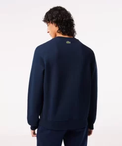 Lacoste Sweatshirts>Herren Sweatshirt Aus Bio-Baumwolle Navy Blau / Weis Hhw