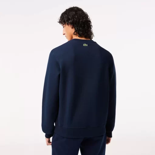 Lacoste Sweatshirts>Herren Sweatshirt Aus Bio-Baumwolle Navy Blau / Weis Hhw