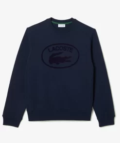 Lacoste Sweatshirts>Herren Sweatshirt Aus Bio-Baumwolle Navy Blau / Weis Hhw