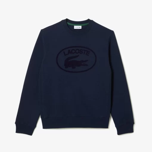 Lacoste Sweatshirts>Herren Sweatshirt Aus Bio-Baumwolle Navy Blau / Weis Hhw