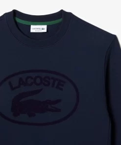 Lacoste Sweatshirts>Herren Sweatshirt Aus Bio-Baumwolle Navy Blau / Weis Hhw