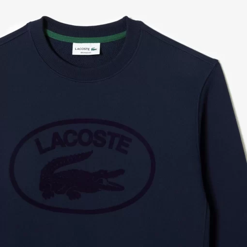 Lacoste Sweatshirts>Herren Sweatshirt Aus Bio-Baumwolle Navy Blau / Weis Hhw