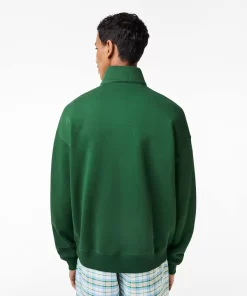 Lacoste Sweatshirts>Herren Sweatshirt Aus Bio-Baumwolle Mit Reisverschlusskragen Grun 132