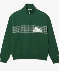 Lacoste Sweatshirts>Herren Sweatshirt Aus Bio-Baumwolle Mit Reisverschlusskragen Grun 132