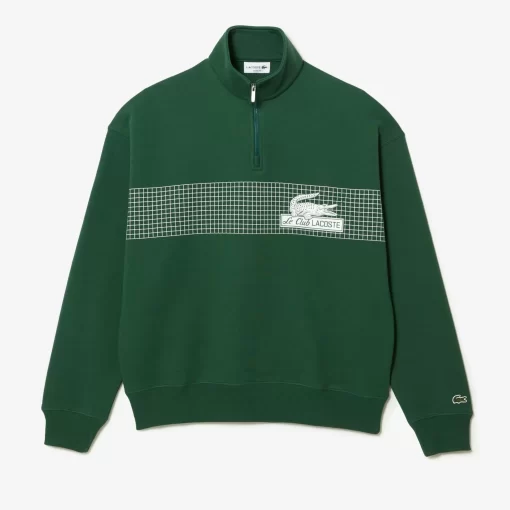 Lacoste Sweatshirts>Herren Sweatshirt Aus Bio-Baumwolle Mit Reisverschlusskragen Grun 132