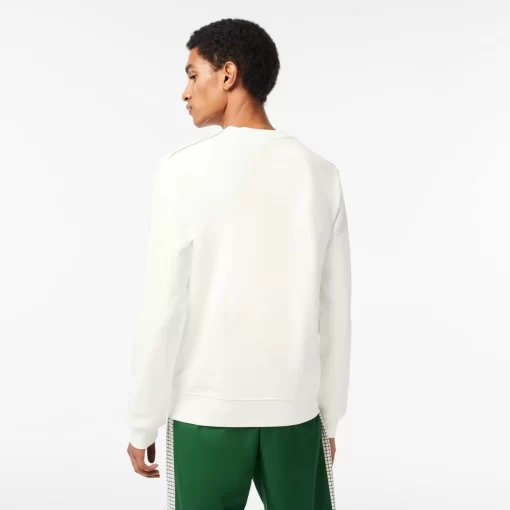 Lacoste Sweatshirts>Herren Sweatshirt Aus Fleece Mit Rundhals Weis 70V