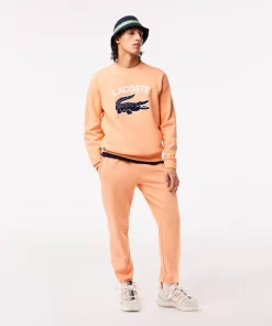 Lacoste Sweatshirts>Herren Sweatshirt Mit Krokodil-Aufdruck Hell Orange Heb