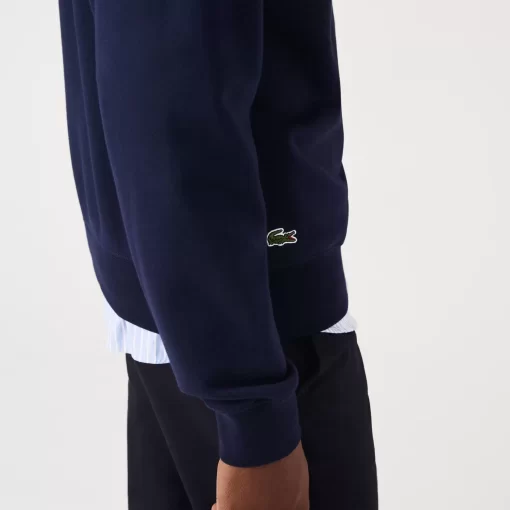 Lacoste Sweatshirts>Herren Sweatshirt Mit Krokodil-Aufdruck Navy Blau 166