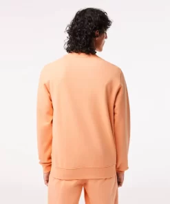 Lacoste Sweatshirts>Herren Sweatshirt Mit Krokodil-Aufdruck Hell Orange Heb