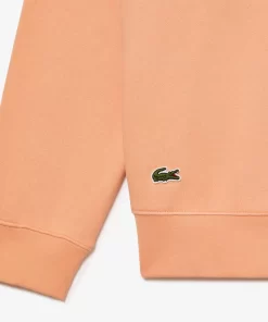 Lacoste Sweatshirts>Herren Sweatshirt Mit Krokodil-Aufdruck Hell Orange Heb