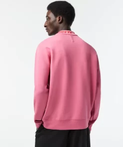 Lacoste Sweatshirts>Herren Sweatshirt Mit Logo-Kragen Zweiseitig Reseda Rosa 2R3