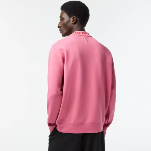 Lacoste Sweatshirts>Herren Sweatshirt Mit Logo-Kragen Zweiseitig Reseda Rosa 2R3