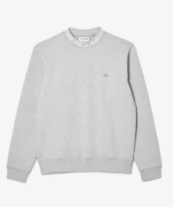 Lacoste Sweatshirts>Herren Sweatshirt Mit Logo-Kragen Zweiseitig Heidekraut Grau Cca