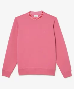 Lacoste Sweatshirts>Herren Sweatshirt Mit Logo-Kragen Zweiseitig Reseda Rosa 2R3