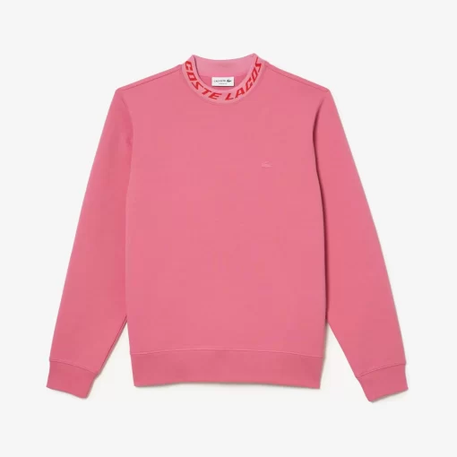 Lacoste Sweatshirts>Herren Sweatshirt Mit Logo-Kragen Zweiseitig Reseda Rosa 2R3