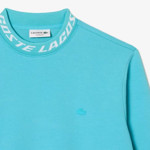 Lacoste Sweatshirts>Herren Sweatshirt Mit Logo-Kragen Zweiseitig Blau Spi