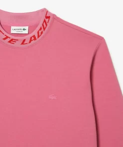 Lacoste Sweatshirts>Herren Sweatshirt Mit Logo-Kragen Zweiseitig Reseda Rosa 2R3