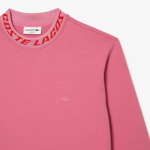 Lacoste Sweatshirts>Herren Sweatshirt Mit Logo-Kragen Zweiseitig Reseda Rosa 2R3